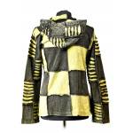 Bluza Bawełniana Czarno-Żółta (szary żółty)