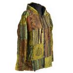 Bluza z polarem gruba PATCHWORK leśny dziadek