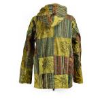 Bluza z polarem gruba PATCHWORK leśny dziadek