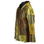 Bluza z polarem gruba PATCHWORK leśny dziadek