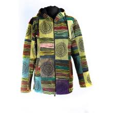  Bluza z polarem gruba PATCHWORK zielony
