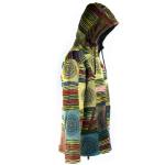  Bluza z polarem gruba PATCHWORK zielony