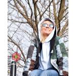 Bluza z polarem PATCHWORK Ekologa STEMPLOWANA radość