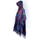 Nepalskie PONCZO patchwork ETNO Handmade FRĘDZLE