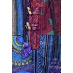 Nepalskie PONCZO patchwork ETNO Handmade FRĘDZLE