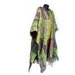 Nepalskie PONCZO patchwork ETNO Handmade FRĘDZLE