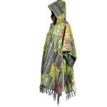 Nepalskie PONCZO patchwork ETNO Handmade FRĘDZLE
