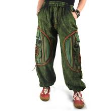 SPODNIE Fantazyjne Zielone Kieszenie PRZETARCIA