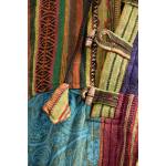 Nepalskie PONCZO patchwork ETNO Handmade FRĘDZLE