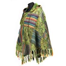 Nepalskie PONCZO patchwork ETNO krótkie