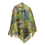 Nepalskie PONCZO patchwork ETNO krótkie
