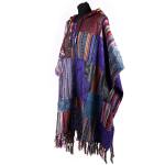 Nepalskie PONCZO patchwork ETNO Handmade FRĘDZLE