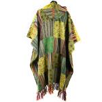 Nepalskie PONCZO patchwork ETNO Handmade FRĘDZLE