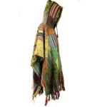 Nepalskie PONCZO patchwork ETNO Handmade FRĘDZLE