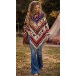 Pled ponczo jakby INDIAŃSKIE 