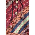 Ponczo Gheri z Frędzlami  Krótkie PURPUR