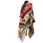 Ponczo WEŁNIANE trochę INDIAŃSKIE 4