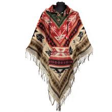 Ponczo WEŁNIANE trochę INDIAŃSKIE 4