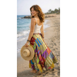 kolorowa spódnica etno