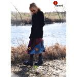 Spódnica Wiązana Ręcznie Farbowana Patchwork Bohema