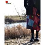 Spódnica Wiązana Ręcznie Farbowana Patchwork Bohema