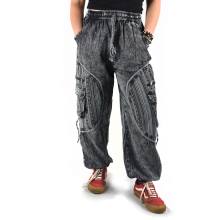 SPODNIE Fantazyjne czarne Kieszenie PRZETARCIA