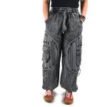 SPODNIE Fantazyjne czarne Kieszenie PRZETARCIA