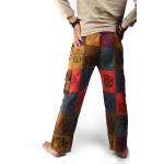 Spodnie w łaty Patchwork Kieszenie bojówki