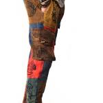 Spodnie w łaty Patchwork Kieszenie bojówki