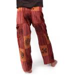 Spodnie w łaty Patchwork Kieszenie bojówki 2