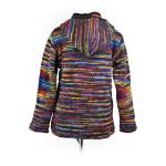 Sweter Wełniany z Polarem Czerń i Tęcza