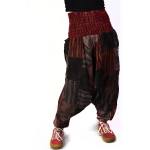 Szarawary Bawełniane Alladynki Szeroki Pas BRUNATNICA