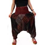 Szarawary Bawełniane Alladynki Szeroki Pas BRUNATNICA