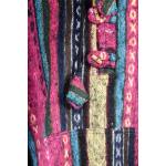 Tradycyjne Nepalskie PONCZO malinowe 